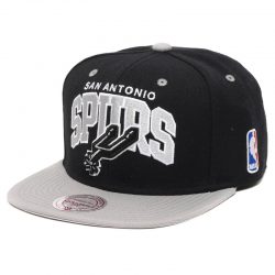 Mitchell & Ness Team Arch NBA San Antonio Spurs Snapback Cap Kasket - Nordic Basketball
